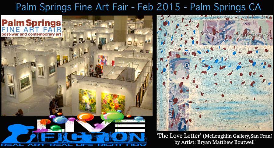 Palm Springs Fine Art Fair February 2015, McLoughlin Gallery shows artist Bryan Boutwell's painting 'The Love Letter'