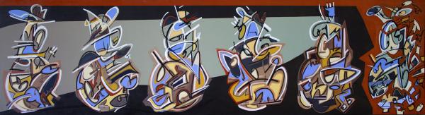 All The Kings Horses, abstract painting by Bryan Boutwell, large abstract art, fine art San Francisco,  